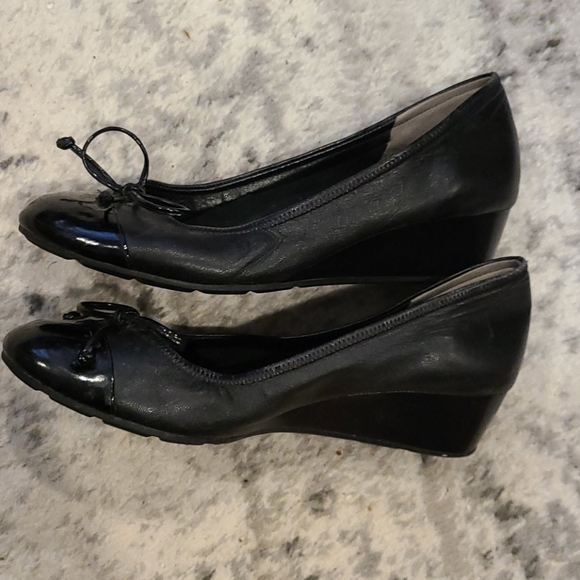 Cole Haan Nike Air black wedge heels - Picture 6 of 7